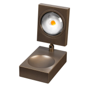 ETH Jake Cube - lampe de table - 8 x 12 x 15 cm - gradation à 3 niveaux - LED 10W inclus - brun