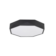 Nova Luce Eben - plafonnier - Ø 40 x 6 cm - 24W LED inclus - noir sable et blanc mat