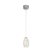 Searchlight Cyclone - lampe suspendue - Ø 11,5 x 120 cm - 6W LED inclus - chrome et transparent
