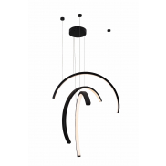 Maxlight Trio Arc - lampe suspendue - 80 x 180 cm - 3 x 21W LED inclus - noir
