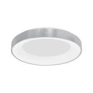 Nova Luce Rando Thin - plafonnier - Ø 60 x 9 cm - 50W LED dimmable inclus - argent brossé