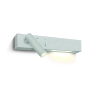 ONE Light Reading Spot - spot mural avec interrupteur - 30 x 3,5 x 5 cm - 3W + 6W LED inclus - blanc