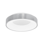 Nova Luce Rando Thin - plafonnier - Ø 38 x 9 cm - 30W LED dimmable inclus - argent brossé