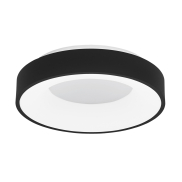 Nova Luce Rando Thin - plafonnier - Ø 38 x 9 cm - 30W LED dimmable inclus - noir sable