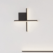 Nova Luce Cross - applique murale - 30 x 30 x 4 cm - 10W LED inclus - noir sablé