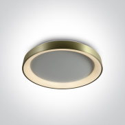 ONE Light LED Decorative Plafo - plafonnier - Ø 37,5 x 5,7 cm - 30W LED dimmable inclus - laiton brossé