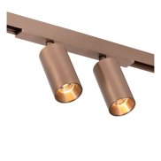 Lucide Linial Bix - système de rails magnétiques - spot sur rail - 17 x 3,5 x 10 cm - LED 2 x 8W incl. - Fonction de gradation et couleur de lumière réglable via l'application - champagne