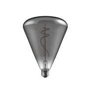 Daylight Italia Lampe LED Cône - Ø 14 x 20 cm - E27 - 10W dimmable - 1800K - fumé