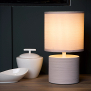 Lucide Greasby - lampe à poser - 26cm - beige