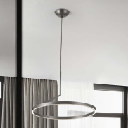 Nova Luce Tilia - lampe suspendue - Ø 60 x 250 cm - 31W dimmable LED inclus - nickel brumeux