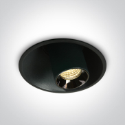 ONE Light Mirror Adjustable Boxes - spot encastrable - Ø 82 mm, Ø 74 mm encastrable - 7W LED inclus - noir