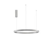 Nova Luce Elowen - lampe suspendue - Ø 80 x 150 cm - 77W LED dimmable inclus - silver