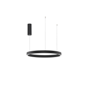 Nova Luce Elowen - lampe suspendue - Ø 60 x 150 cm - 60W LED dimmable inclus - noir