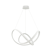 Nova Luce Apus - lampe suspendue - Ø 70 x 120 cm - 50W LED dimmable inclus - blanc sable