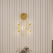 Nova Luce Nebula - applique murale - 17 x 31 x 23,4 cm - 6W LED inclus - doré