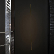 Nova Luce Elettra - lampe suspendue - Ø 7 x 300 cm - 20W LED inclus - laiton doré