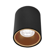 Century Italia Essenza - spot de construction 1L - Ø 9,6 x 10,2 cm - or et noir