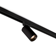 Faro Stan - spot sur rail avec COB LED - système de rail triphasé - Ø 6 x 10 cm - 12W LED inclus - noir mat