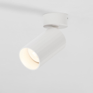 Nova Luce Zelos - spot en saillie 1L - Ø 5,6 x 14 cm - blanc sablé