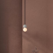 Nova Luce Zero - lampe suspendue - Ø 8 x 115 cm - gris
