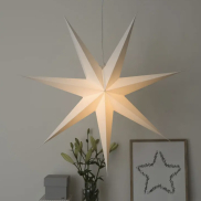 Konstsmide Lumières de Noël - papier 7 étoiles - 78 x 13,5 x 78 cm - blanc
