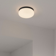 Nordlux Foam - lampe de plafond - Ø 34 x 12 cm - IP44 - noir