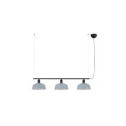 Faro Tatawin M - suspension - 100 x 25 x 210 cm - noir satiné et bleu grisâtre brillant