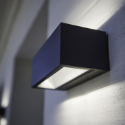 Lutec Gemini - Applique d'extérieur - 22 x 10 x 8 cm - 21W LED inclus - IP54 - gris foncé - blanc