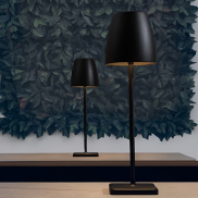 Nova Luce Colt - lampe de table rechargeable par câble USB - Ø 8 x 30 cm - 2W dimmable LED inclus - IP54 - anthracite foncé