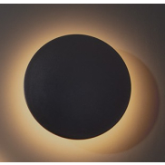 Nova Luce Copper - applique murale extérieure - Ø 24 x 5,6 cm - 12W LED inclus - IP65 - noir