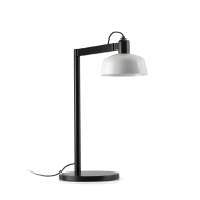 Faro Tatawin - lampe de table - 25 x 45.4 x 57.5 cm - noir satiné et blanc brillant