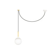 Faro Mine - lampe suspendue - Ø 18,5 x 35 cm - blanc mat - verre