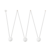Faro Mine - lampe suspendue 3L - blanc mat - verre