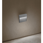 Century Italia Paseo - applique murale extérieure - 10,5 x 10,5 x 2,4 cm - 4W LED inclus - IP54 - gris