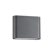 Nova Luce Soho - applique murale extérieure - 12 x 3 x 9 cm - 2 x 3W LED inclus - IP54 - gris foncé