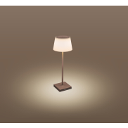 Century Italia Margò - lampe de table d'extérieur rechargeable - Ø 13 x 38 cm - 4W dimmable LED inclus - IP54 - corten
