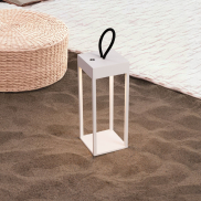 Nova Luce Lucia - lampe de table portable - 12 x 30 x 12 cm - 4W LED inclus -  IP54 - blanc sablé