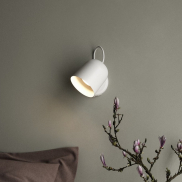 Design for the People Angle GU10 - applique murale avec interrupteur et port USB - 11 x 17 x 19,1 cm - blanc et gris