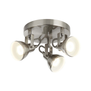 Searchlight Focus - spot en saillie 3L - Ø 30 x 16,5 cm - argent satiné
