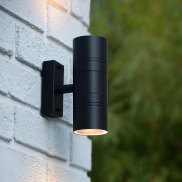 Lucide Arne 2 - Applique d'extérieur - 6,3 x 12 x 17 cm - 5W LED inclus - IP44 - noir