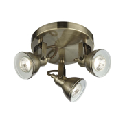 Searchlight Focus - spot en saillie 3L - Ø 30 x 16,5 cm - laiton antique
