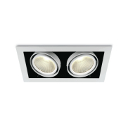 ONE Light COB Box Type Shop - spot à encastrer - 350 x 185 mm, 320 x 160 mm taille d'encastrement - 2 x 30W LED inclus - blanc