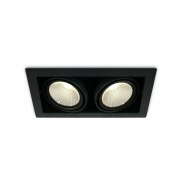 ONE Light COB Box Type Shop - spot à encastrer - 350 x 185 mm, 320 x 160 mm taille d'encastrement - 2 x 30W LED inclus - noir - blanc couleur de lumière