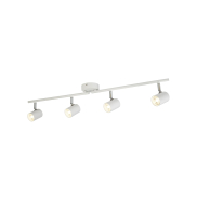 Searchlight Rollo - spot en saillie 4L - 77 x 9 x 13 cm - 4 x 4W LED dimmable inclus - blanc