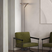 Nova Luce Tilia - lampadaire - Ø 33 x 168 cm - 26W dimmable LED inclus - nickel brumeux