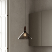 Design for the People Nori 27 - lampe suspendue - Ø 27 x 33,5 cm - verre fumé