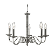 Searchlight Richmond - lustre - Ø 52 x 94 cm - argent satiné