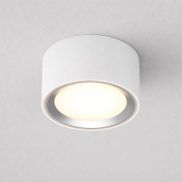 Nordlux Fallon - spot en saillie 1L - Ø 10 cm - fonction Moodmaker à 4 niveaux - LED 5,5W dimmable inclus - blanc et acier brossé