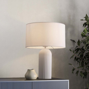 Nova Luce Ammos - lampe de table - Ø 35 x 47 cm - blanc
