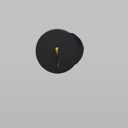 Nova Luce Aizen - applique encastrée - Ø 7 x 6,5 cm - 3W LED inclus - IP54 - anthracite foncé